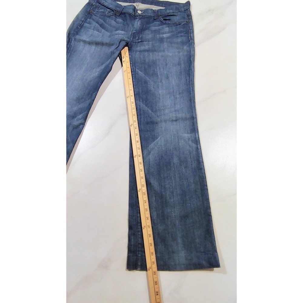 7 For All Mankind Dojo Women Bootcut Flare Jeans Blue Size 32 Mid Rise Denim USA - Picture 15 of 16